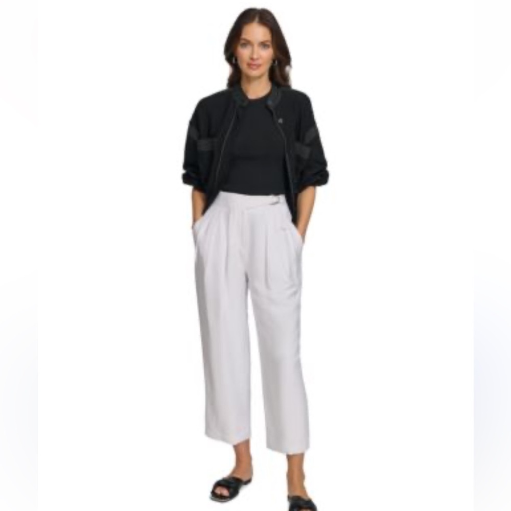 Dkny White Cropped Ankle Pants Relaxed Fit 12
NNT